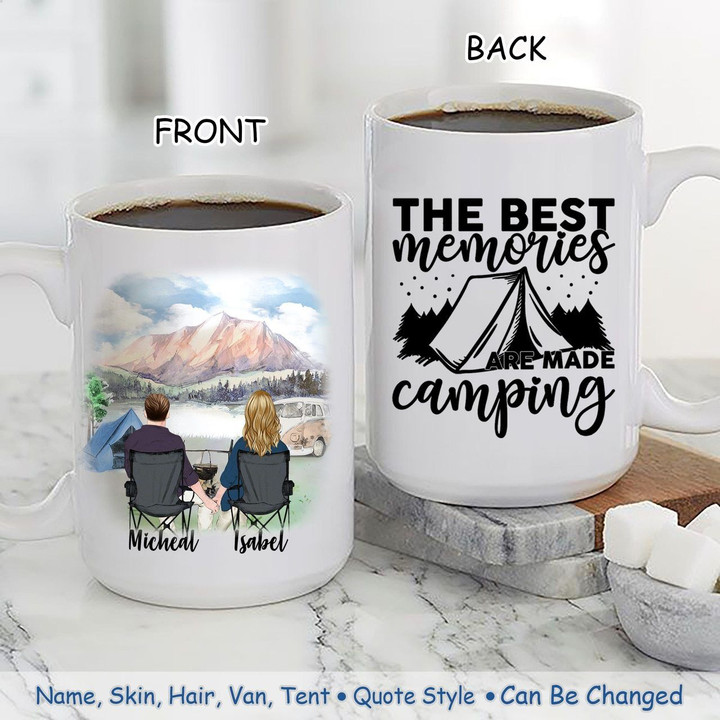 The Best Memories Couple Pattern Custom Name And Photo Printed Mug