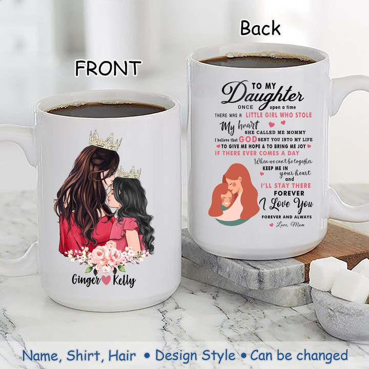 Custom Name And Photo Mom And Daughter Will Stay There Printed Mug