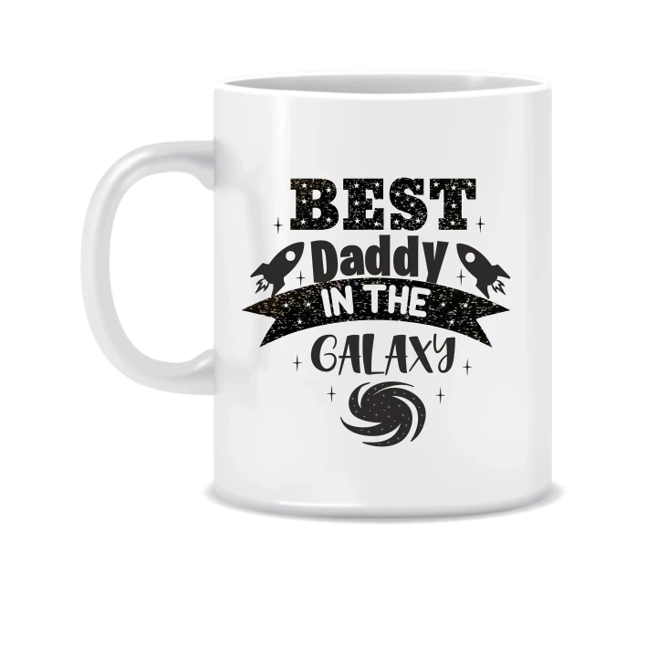 Best Daddy In The Galaxy Gift For Dad Printed Mug