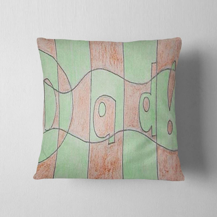 Dad Pink And Light Green Gift For Dad Pillow Cover