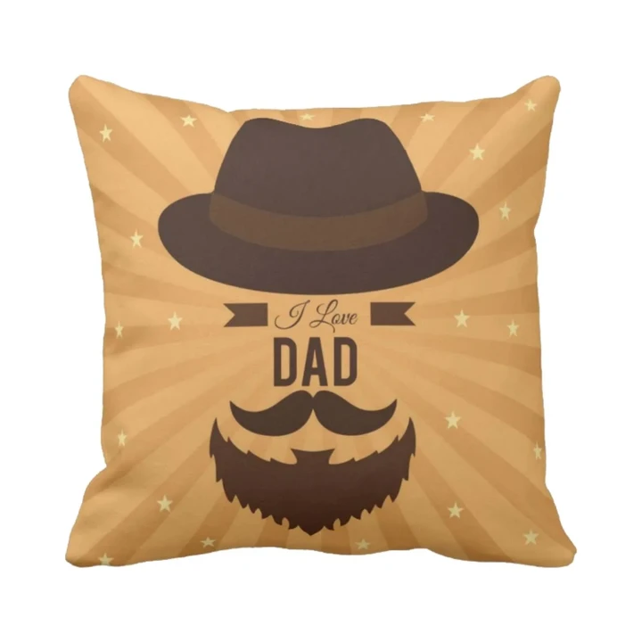 Cool I Love Dad Gift For Daddy Printed Cushion Pillow Cover