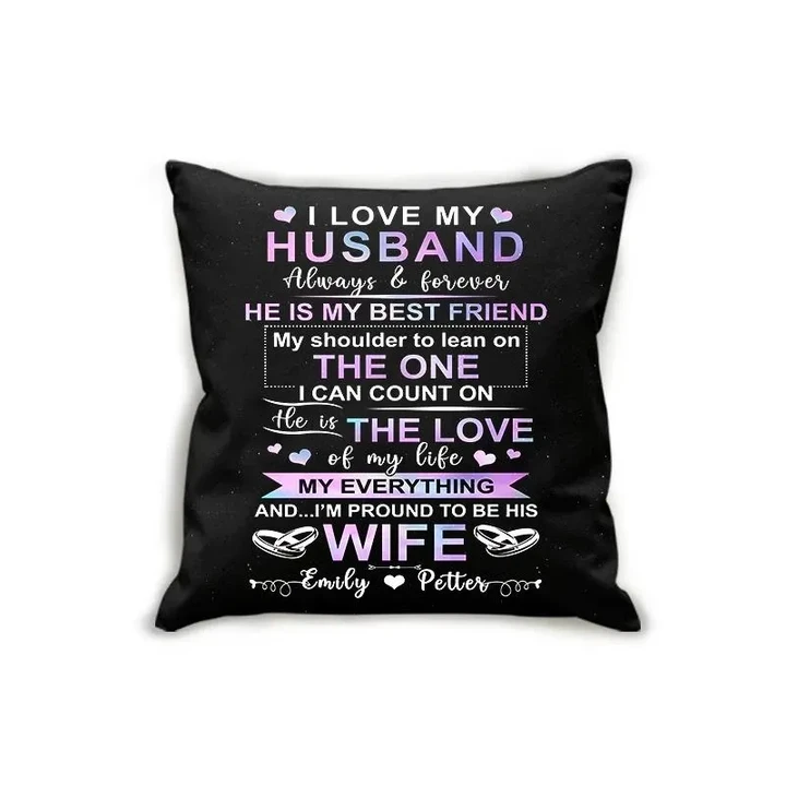 The Love Of My Life Custom Name Gift For Husband Printed Cushion Pillow Cover