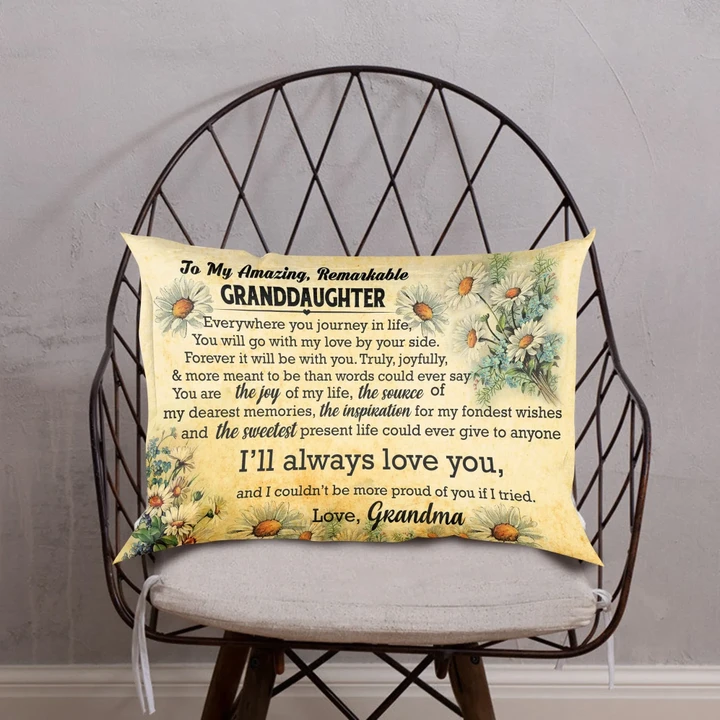 Cushion Pillow Cover Grandmma Gift For Granddaughter Always Love You