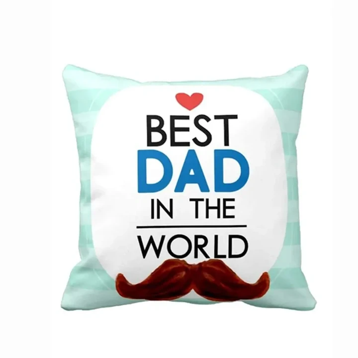 Best Dad In The World Funny Mustage Gift For Dad Pillow Cover