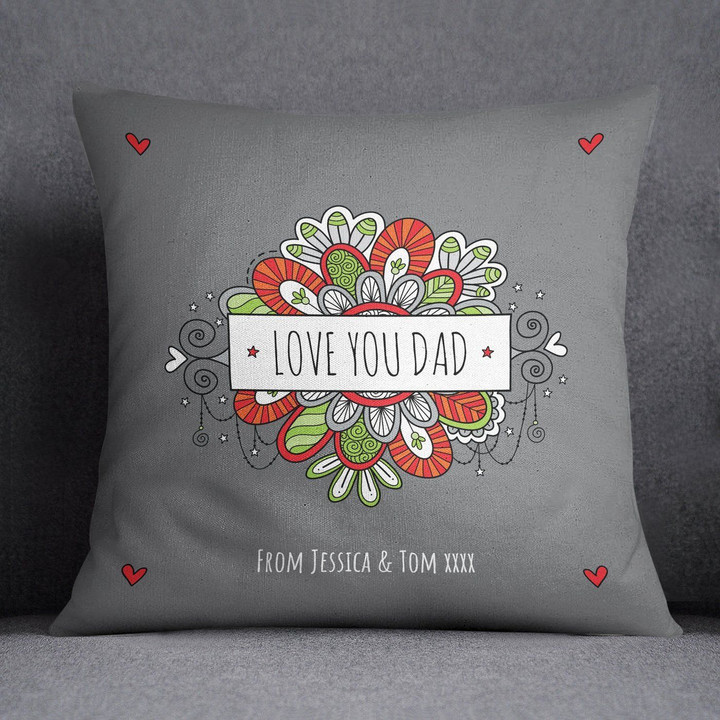 Love You Dad Plant Custom Name Gift For Dad Pillow Cover