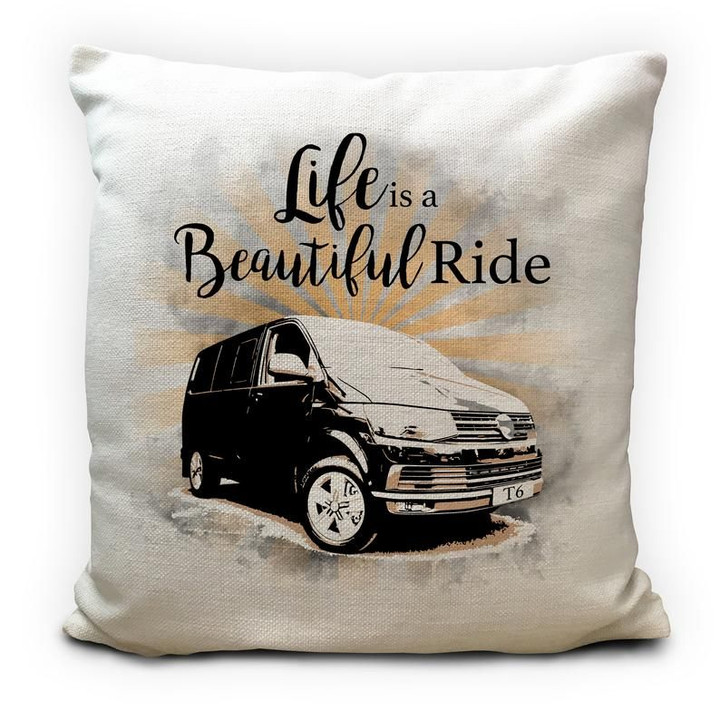 Printed Cushion Pillow Cover Life Is A Beautiful Ride