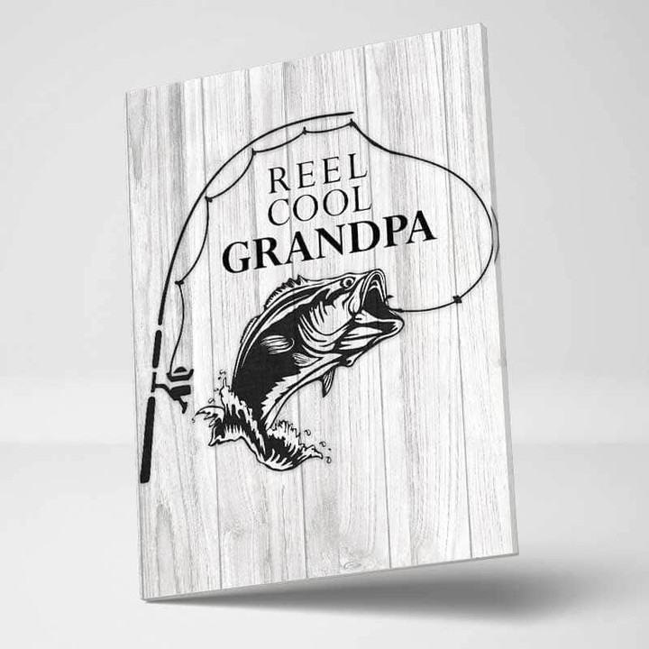 Reel Cool Granpa Gift For Dad Matte Canvas