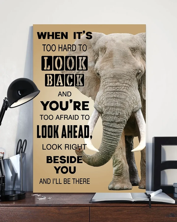 Elephant Look Right Beside You Gift For Animal Lovers Matte Canvas