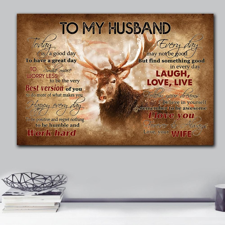 Deer Laugh Love Live Gift For Husband Matte Canvas