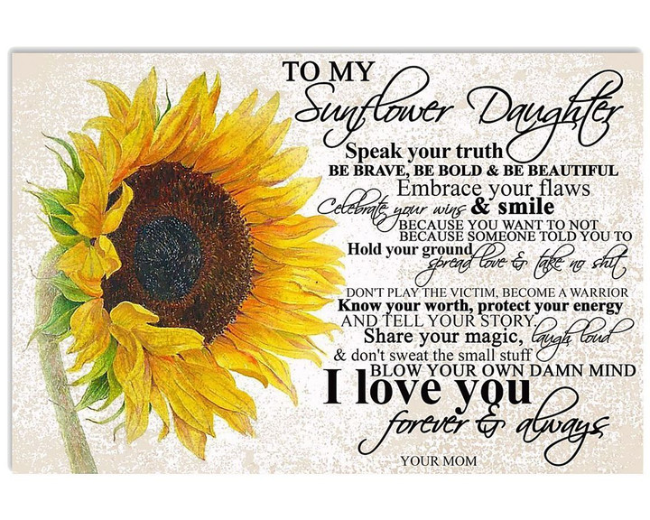 Protect Your Energy Sunflower Matte Canvas Mom Gift For Daughter