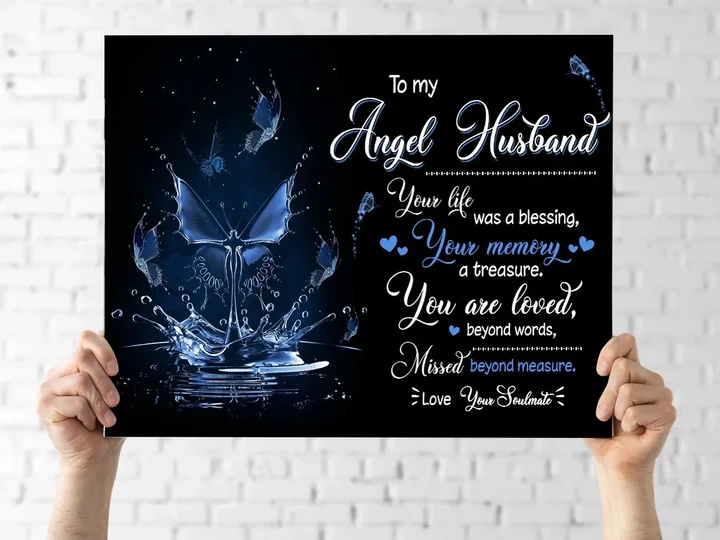 Angel Husband Are My Loved Gift For Husband Matte Canvas