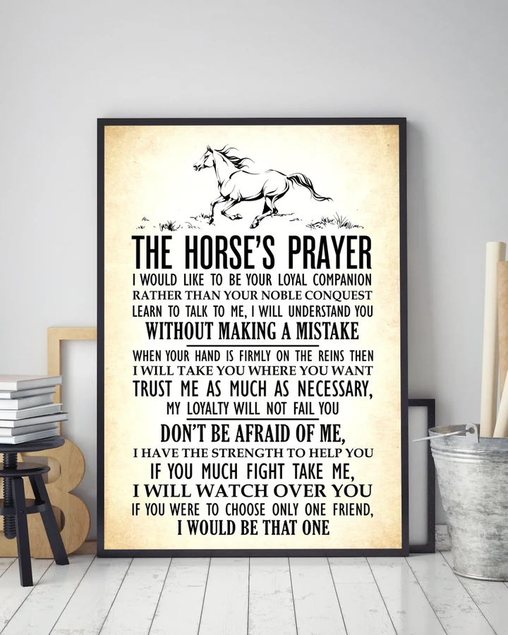 The Horse's Prayer Don't Be Afraid Of Me Matte Canvas Gift