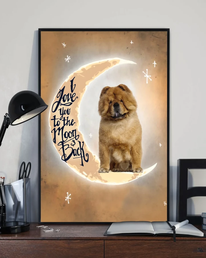 Chow Chow Love To The Moon Matte Canvas Gift For Dog Lovers