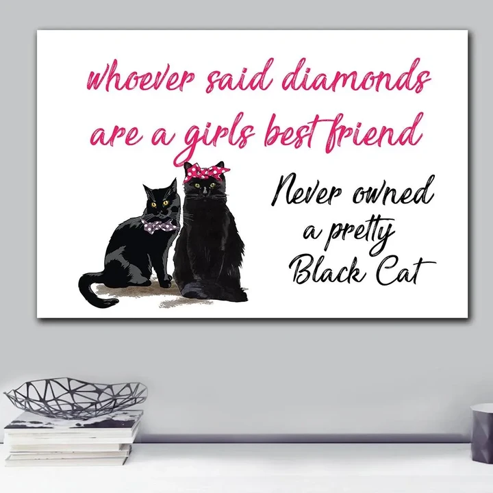 A Pretty Black Cat Gift For Cat Lovers Matte Canvas