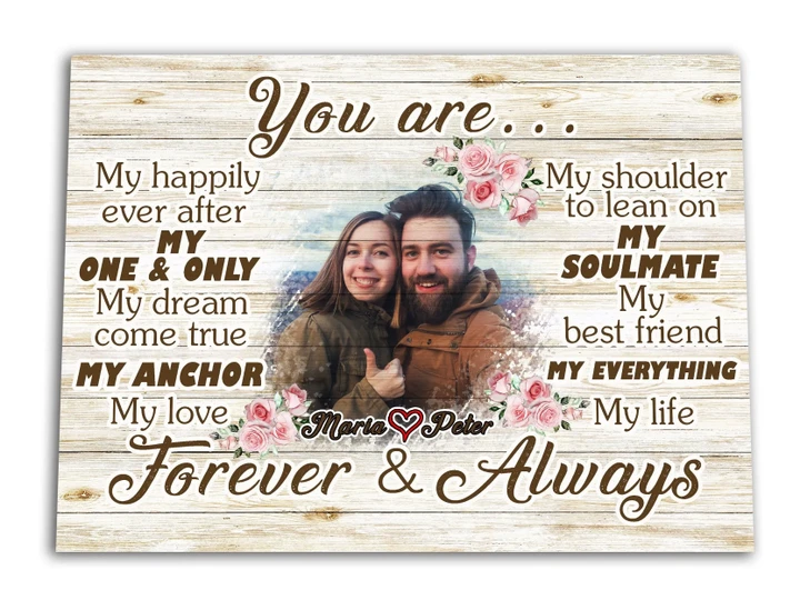 You Are My Life Custom Name And Photo Matte Canvas