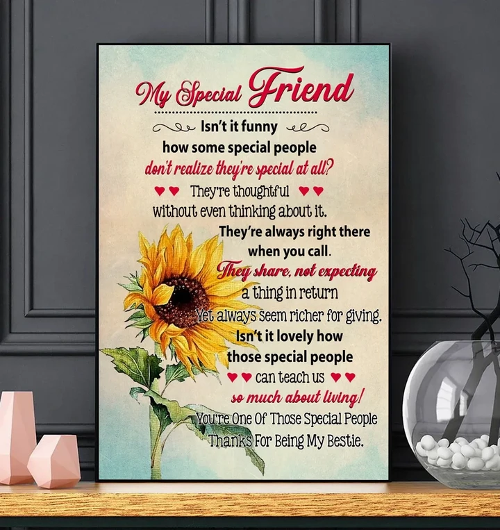 When You Call Sunflower Matte Canvas Gift For Special Friend