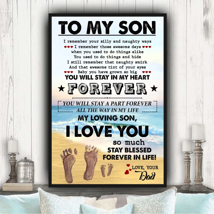 Dad Gift For Son Matte Canvas You Will Stay In My Heart