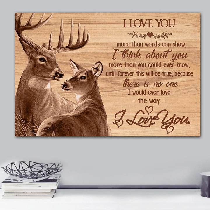 Deer Think About You Matte Canvas Gift