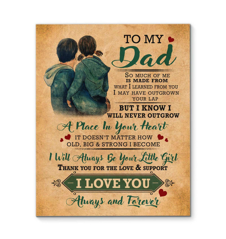 I Will Always Be Your Little Girl Gift For Dad Matte Canvas