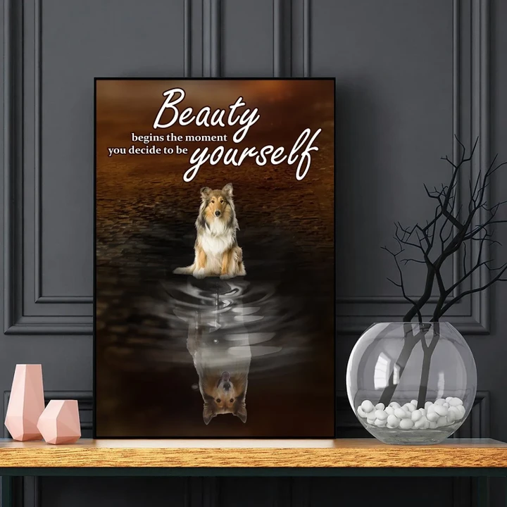 Be Yourself Collie Gift For Dog Lovers Matte Canvas