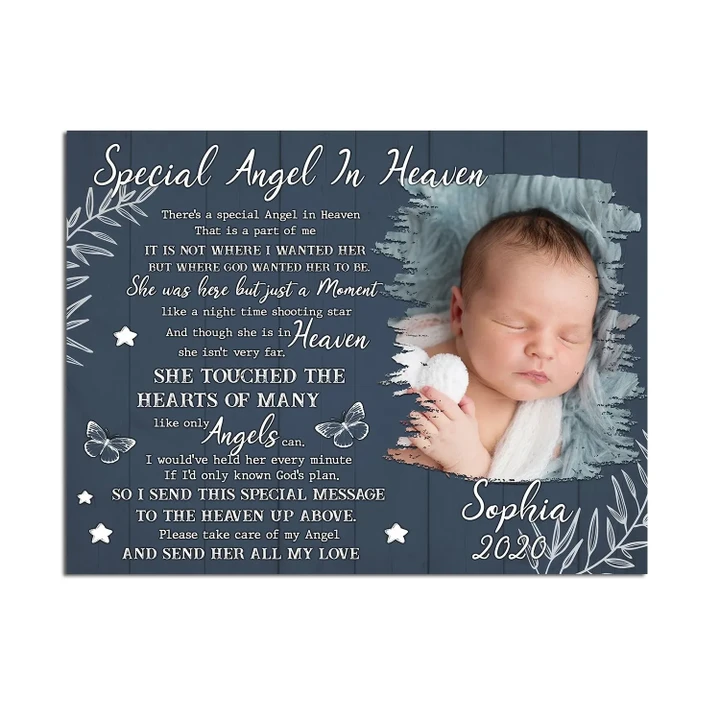 Custom Photo And Name Love Of My Life Special Angel In Heaven Matte Canvas Gift For Family