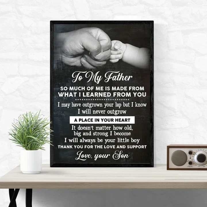 Printed Matte Canvas Son Gift For Father I Learned From You