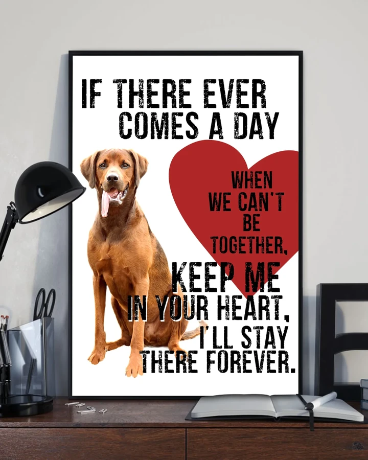 Redbone Coonhound Keep Me In Your Heart Matte Canvas Gift For Dog Lovers