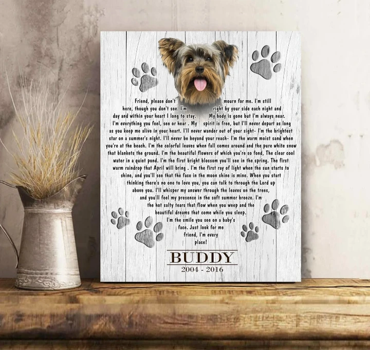 I'm Still Here Gift For Dog Lovers Custom Name And Number And Photo Matte Canvas