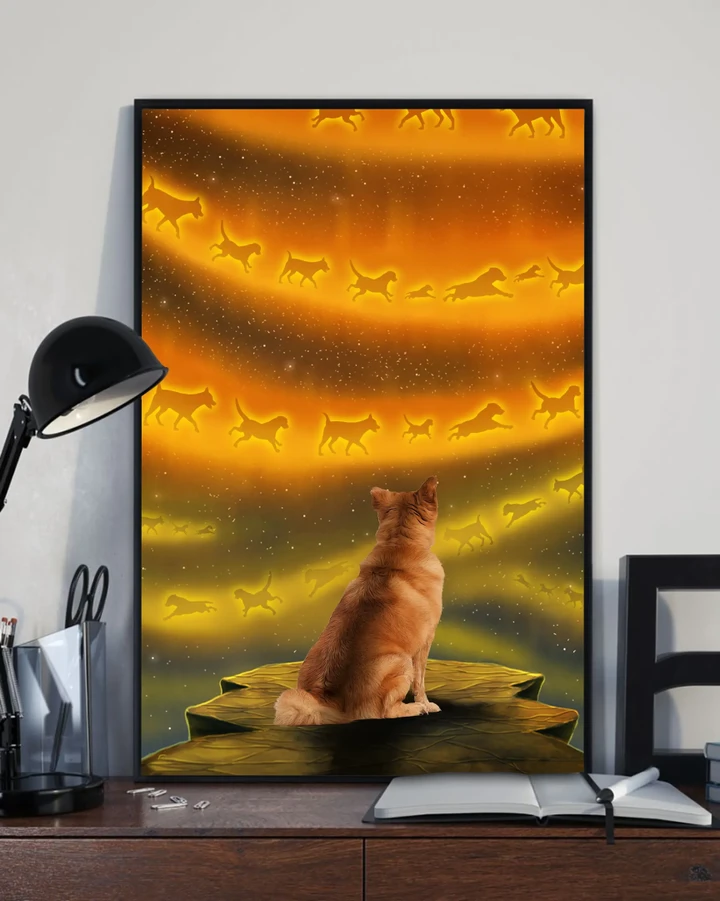 Dog Light On The Sky Gift For Dog Lovers Matte Canvas