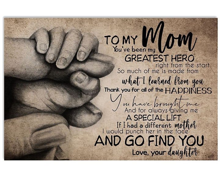 You've Been My Greatest Hero Matte Canvas Daughter Gift For Mom