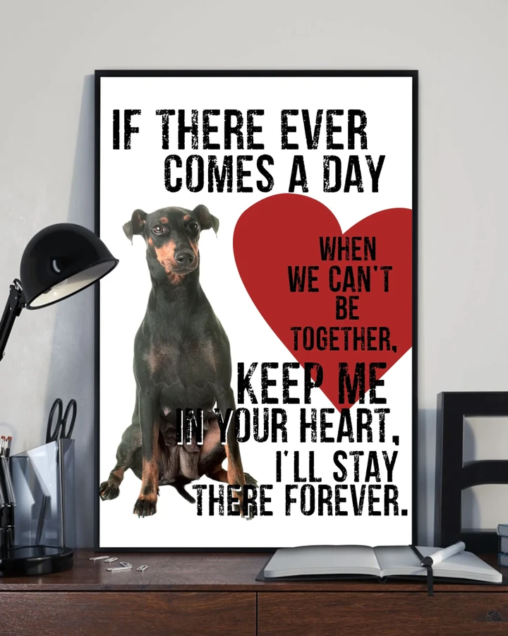 Manchester Terrier Keep Me In Your Heart Matte Canvas Gift For Dog Lovers