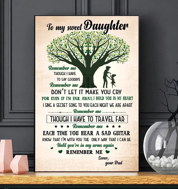 Dad Gift For Daughter Matte Canvas Don't Let It Make You Cry