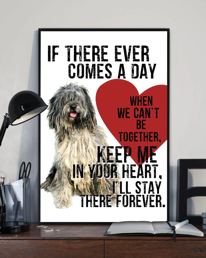 Bergamasco Shepherd Keep Me In Your Heart Matte Canvas Gift For Dog Lovers