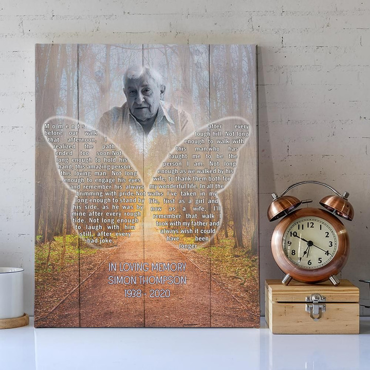 Your Wonderful Life Custom Name And Photo Matte Canvas Gift For Grandpa