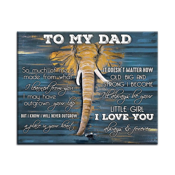 Gift For Dad Matte Canvas Elephant So Much Of Me Painting