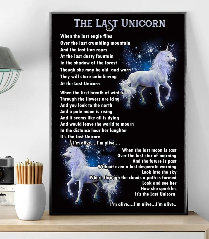 The Last Unicorn Believe In Magic Matte Canvas Gift