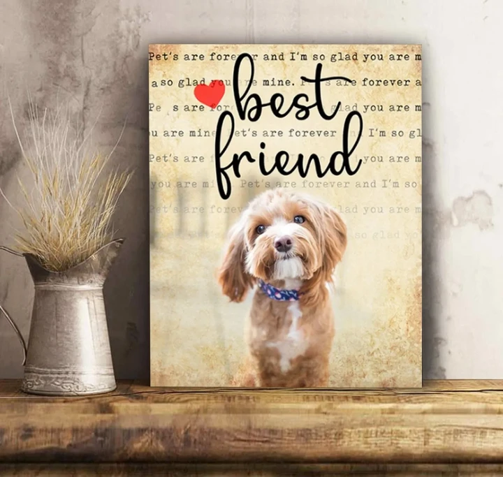 Best Friend Puppy Gift For Dog Lovers Matte Canvas