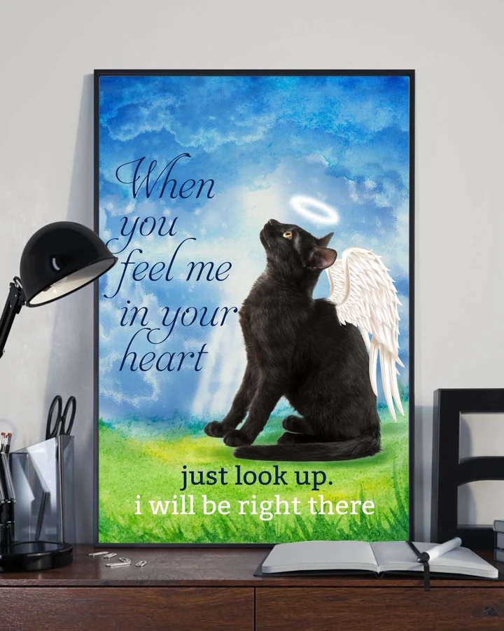 Black Cat I Will Be Right There Gift For Cat Lovers Matte Canvas