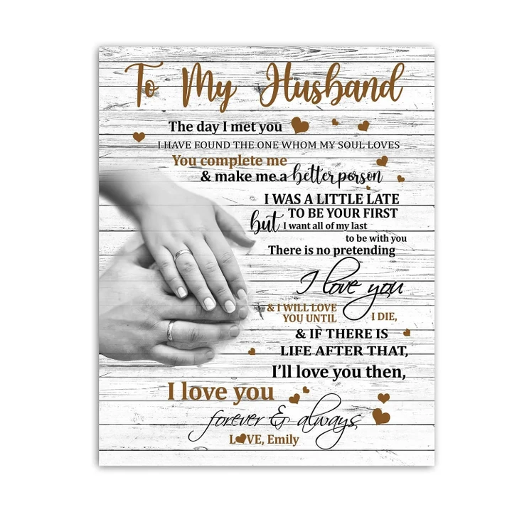 Custom Name Gift For Husband Matte Canvas You Complete Me