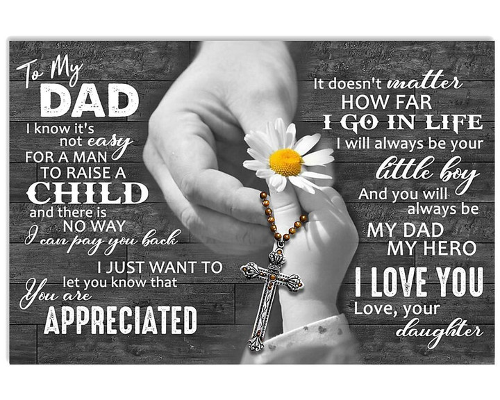 No Matter How Far I Go In Life Daughter Gift For Dad Matte Canvas