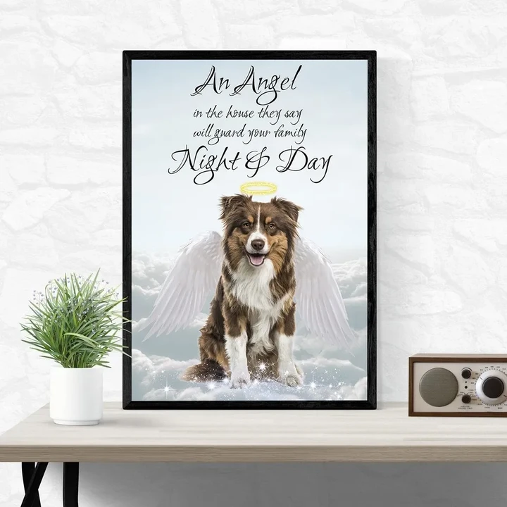 Australian Shepherd An Angel Day And Night Matte Canvas Gift For Dog Lovers