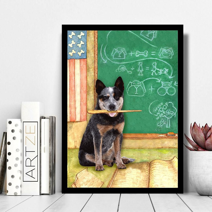 Australian Cattle Dog Teacher Board Gift For Dog Lovers Matte Canvas