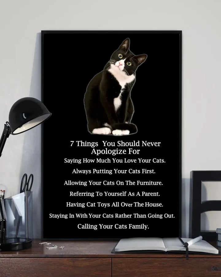 7 Things For Cat Gift For Cat Lovers Matte Canvas