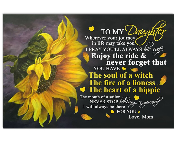 The Soul Of A Witch Sunflower Matte Canvas Mom Gift For Daughter