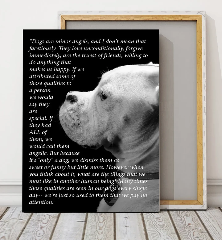 Boxer Minor Angel Matte Canvas Gift For Dog Lovers