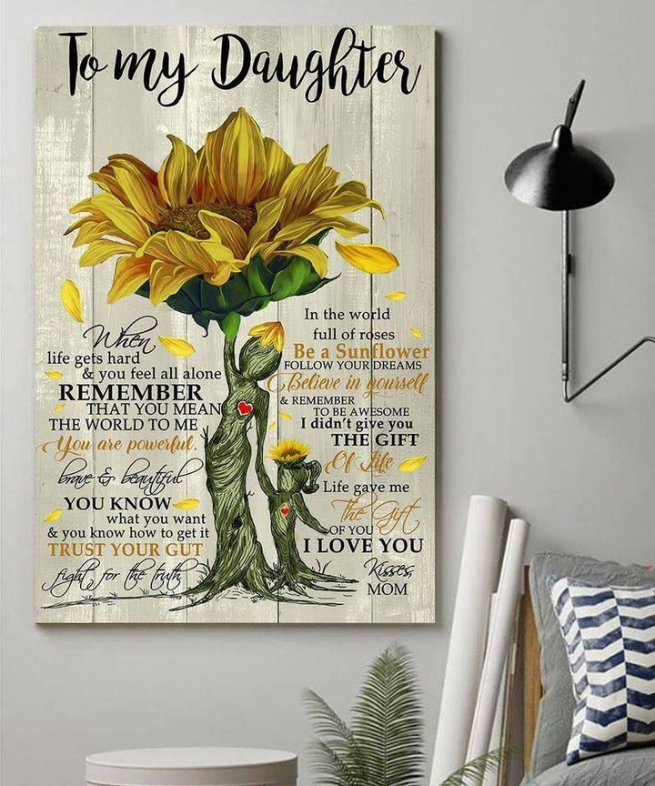 Be A Sunflower Matte Canvas Mom Gift For Daughter