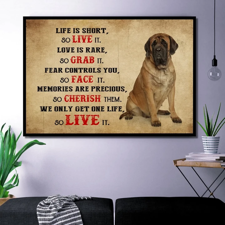 English Mastiff Love Is Rare Matte Canvas Gift For Dog Lovers