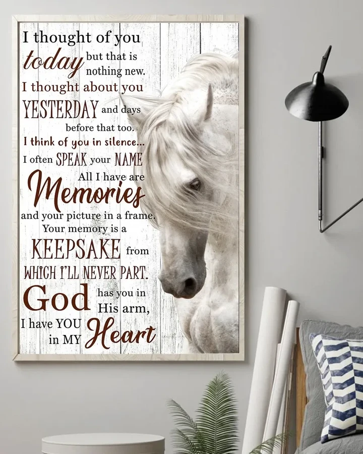 Horse Memories I Thought Of You Today Matte Canvas Gift