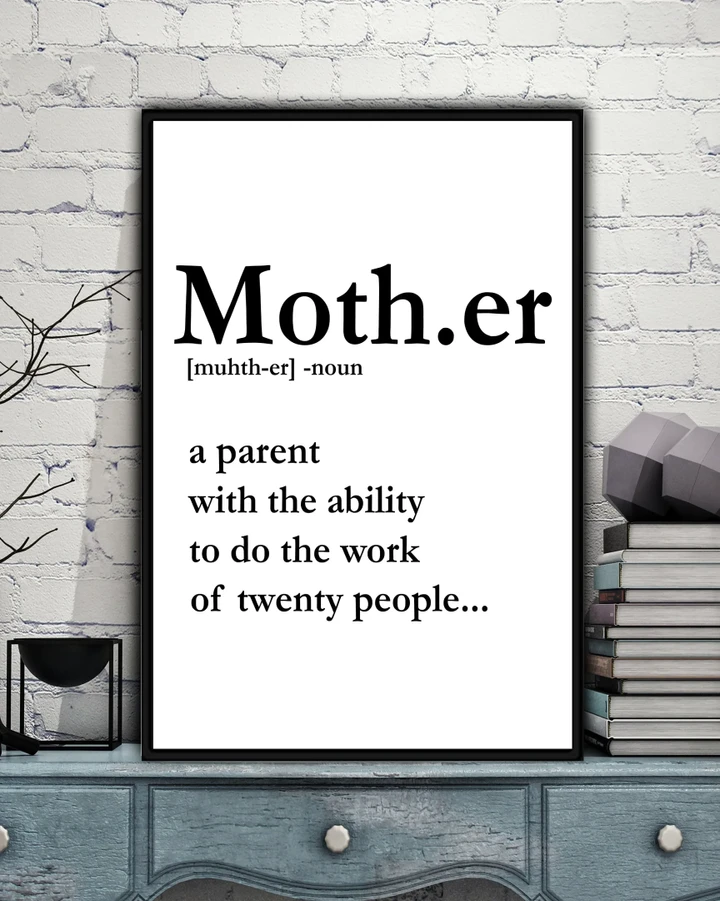 The Meaning Of Mother White Background Matte Canvas Gift