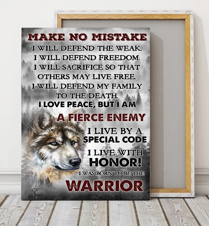 Wolf Warrior Hold You In Our Heart Matte Canvas Gift